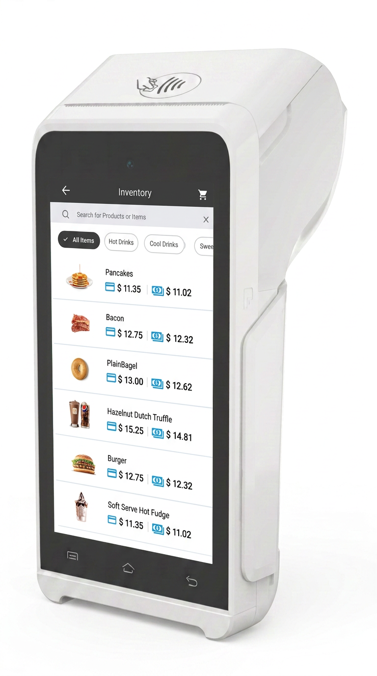 TrailStation C Android countertop POS with integrated thermal printer