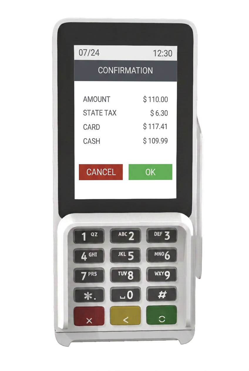 TrailPad 300 PIN pad with 3.5-inch touchscreen and physical keypad
