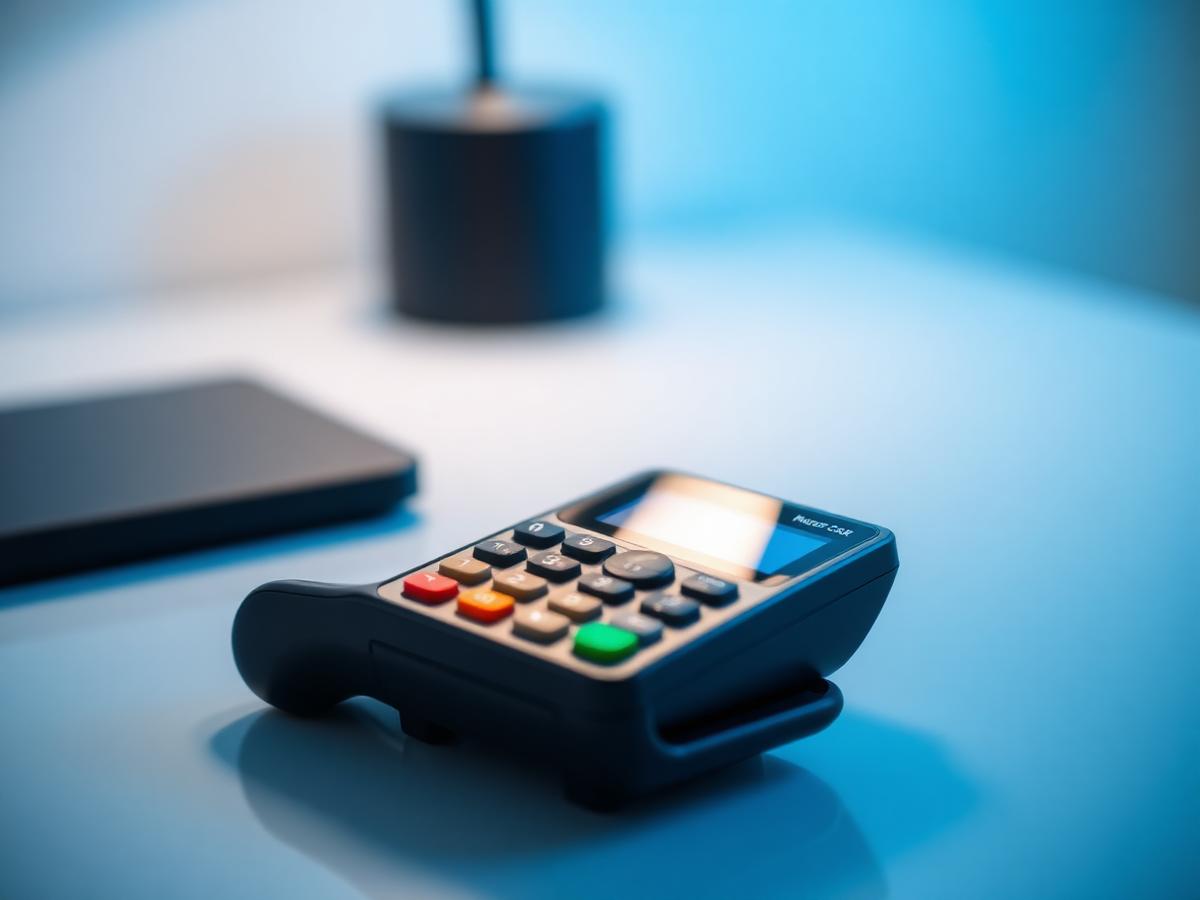 Modern countertop credit card terminal
